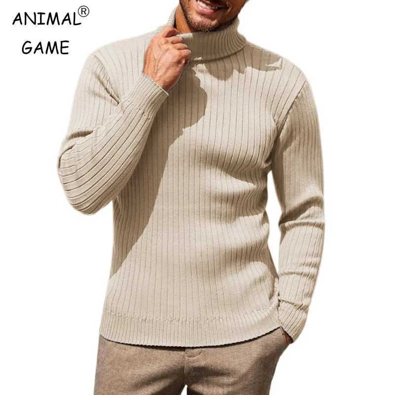 Mens Turtleneck Sweaters Long Sleeve Knitted Lightweight Casual Pullover Sweater Fall Winter Spring Warm Outwear Ribbed SweaterXJ251022