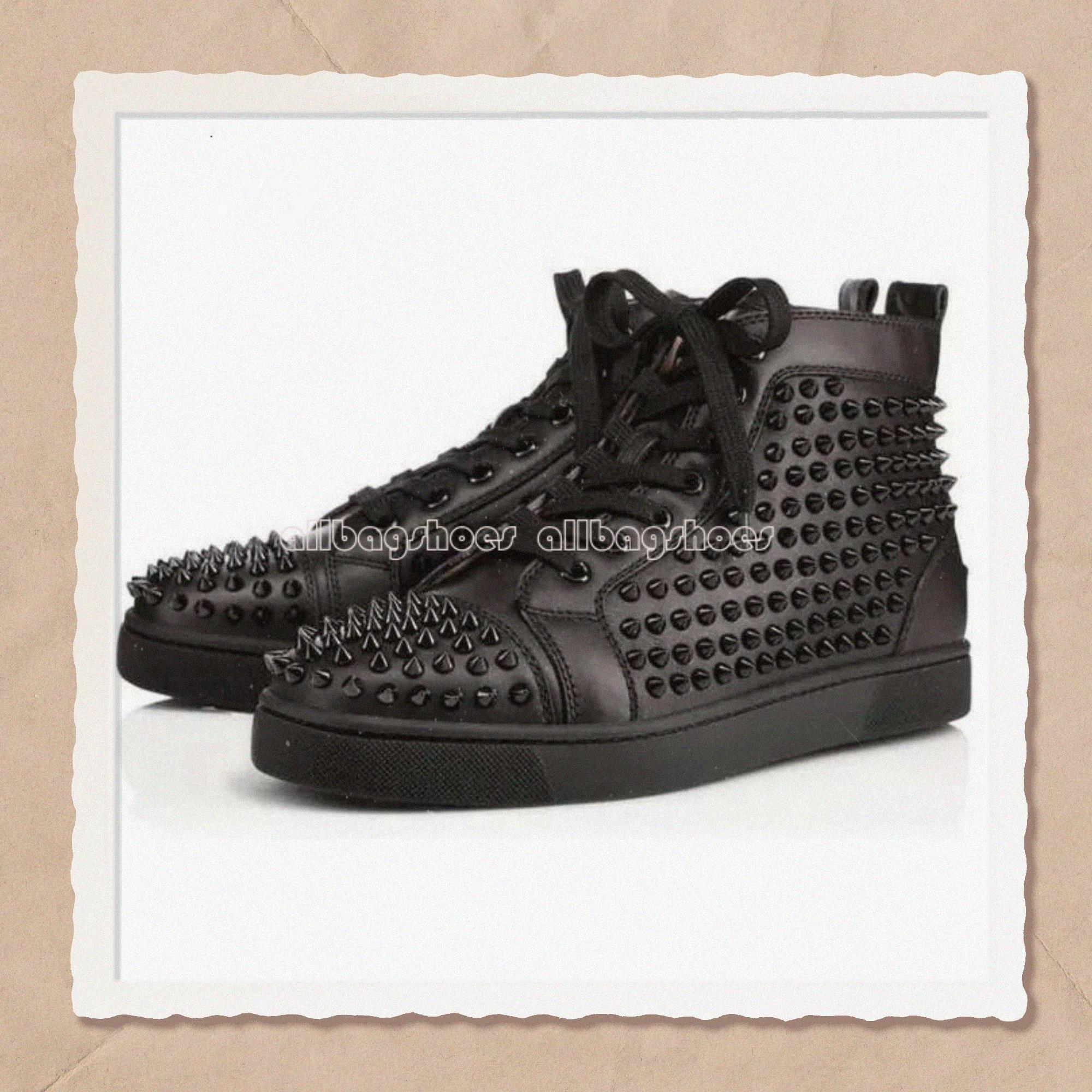 With Box 10A+ Man Made In Italy Suela Roja Casual Designer Shoes Christion Men Sneakers Loafers Black Red Slipes High Heels Patent Leather Shoes On Wedding Red Shoes