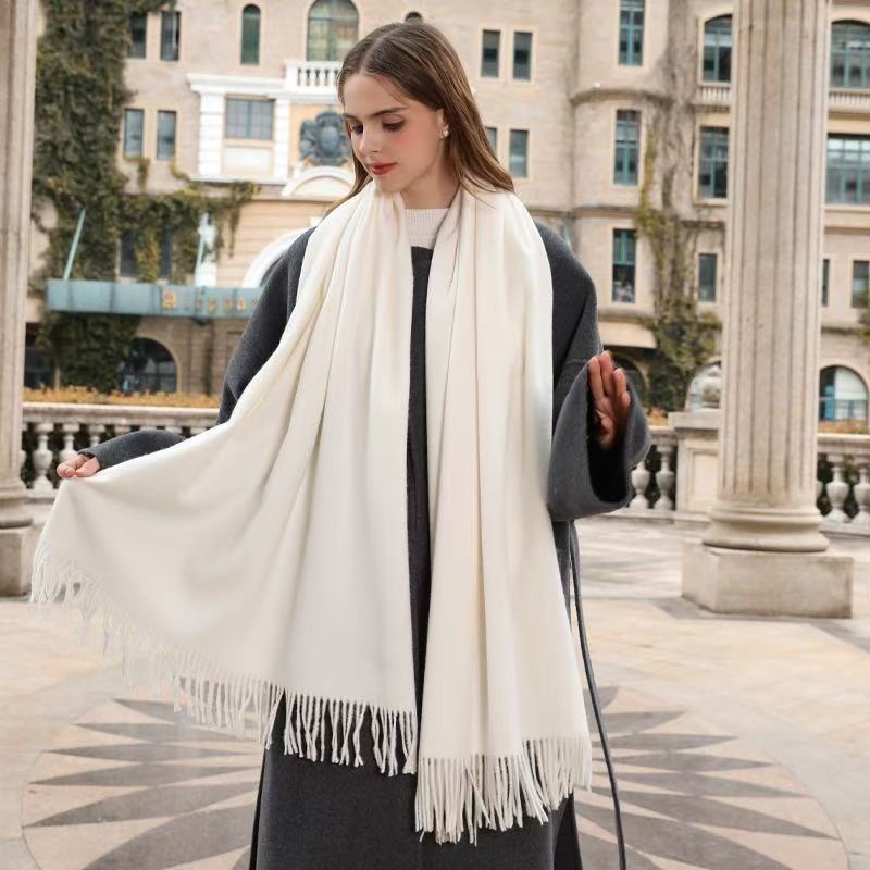 T2128 cashmere scarf women autumn and winter solid color ladies neck scarf