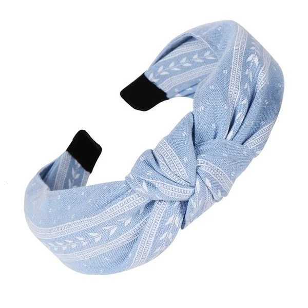 Elegant Knotted Leaf Wide Hairband Girls Fabric Headband Ladies Hair Accessories Band Hoop Beach V251022