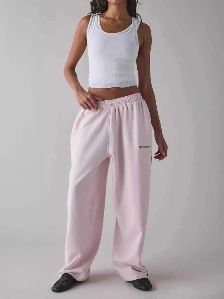 Striped Wideleg Sports Pants For Women In Spring And Autumn Loose And Slim Drapey Straight And CasualT251022