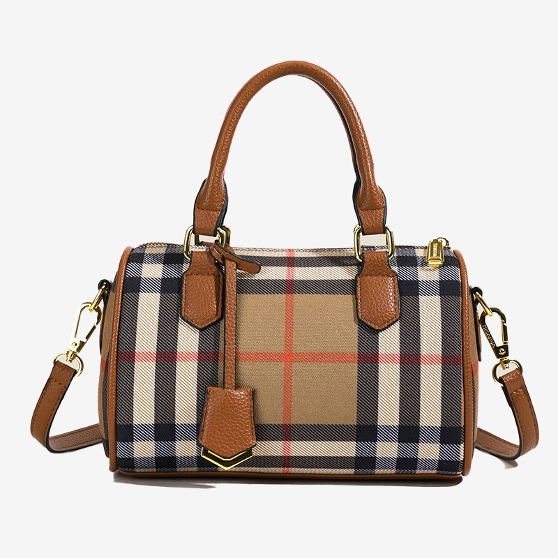 Designer free shipping Plaid tote bag women bag shoulder bag crossbody bag versatile large capacity handbag white black