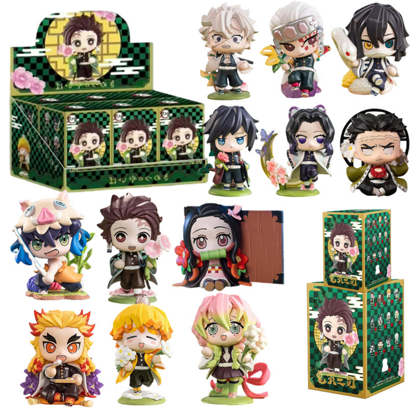 Demon Slayer Tanjiro Kamado Nezuko anime cartoon figure blind box creative personalized statue model ornament surprise gift w251010
