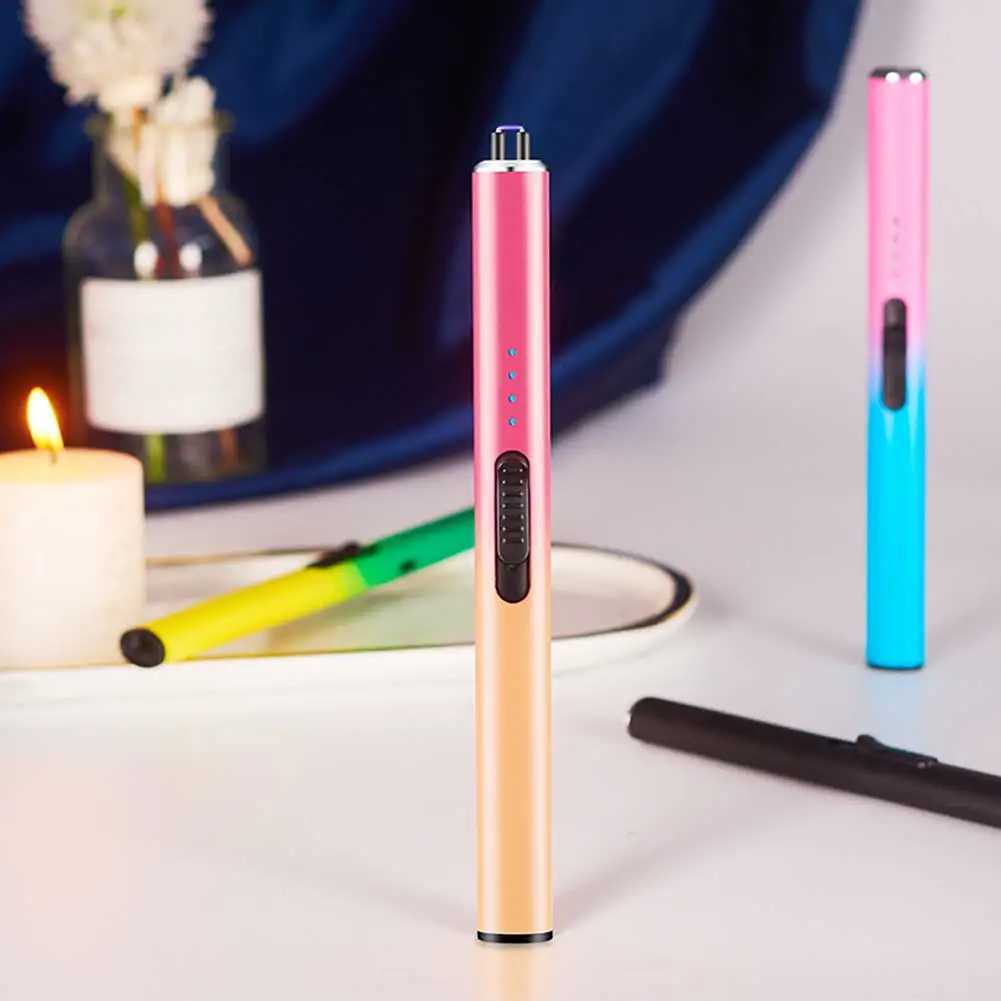 Electric Candle Lighter Rechargeable Flameless Plasmas Lighter Portable Windproof Ignition Tool C251022