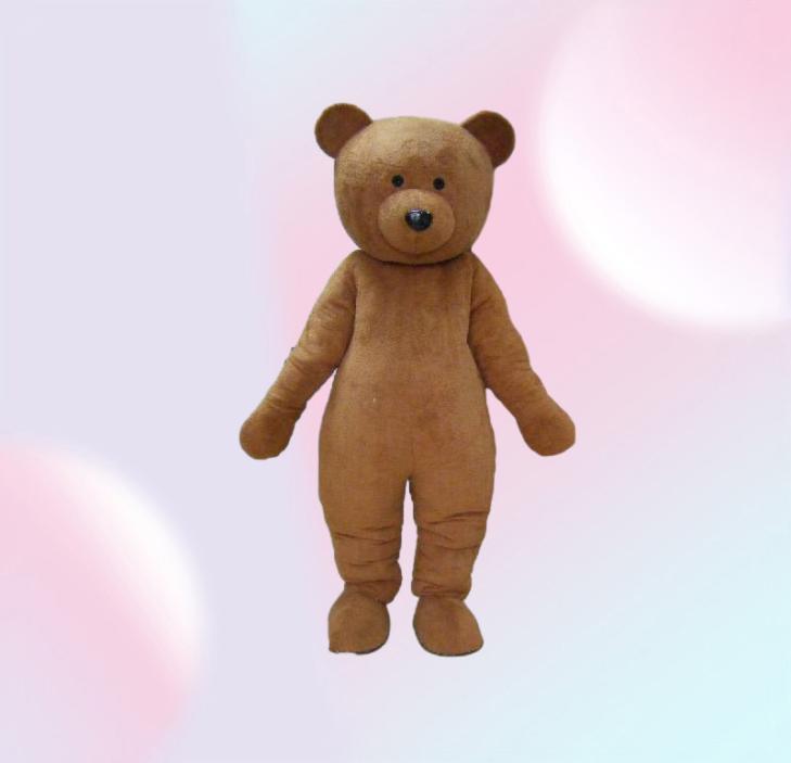 2020 Discount factory brown colour plush teddy bear mascot costume for adults to wear for 2370308
