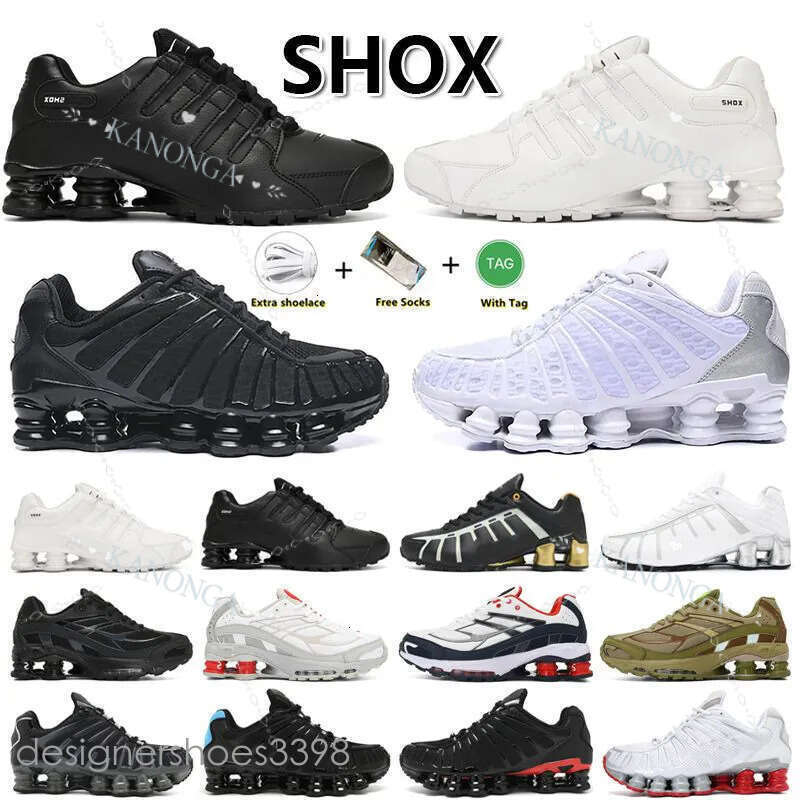 Shox TL Designer NZ Running Shoes Triple Black White Blue Red Pink Grey Gold Sier Ride 2 Men Women Trainers Sports Sneakers