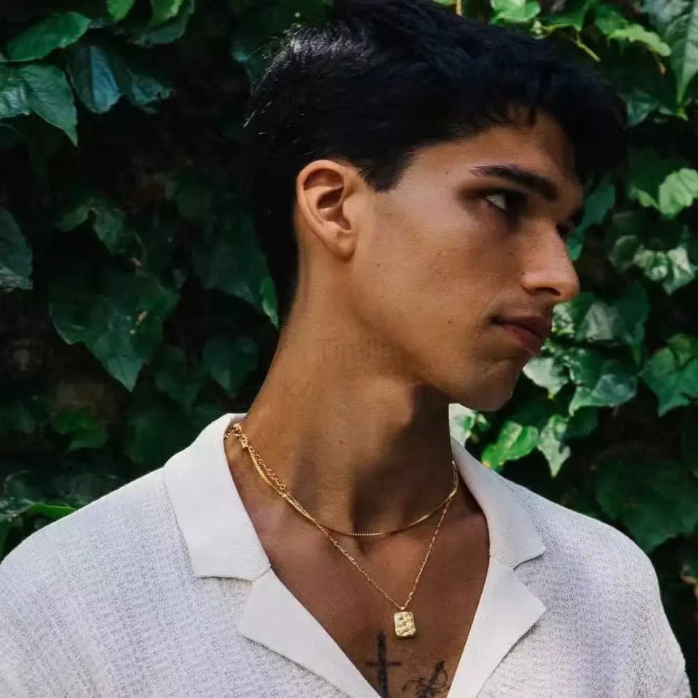 12mm Simple Stainless Steel Box Chain Necklace Gold Color Titanium Steel Men Necklace Fashion Women Jewelry Trend Accessories U251022