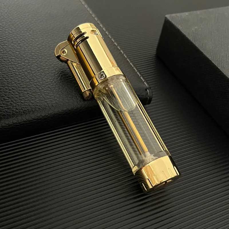 Personzed creativity large capacity transparent grinding wheel transparent lighter C251022