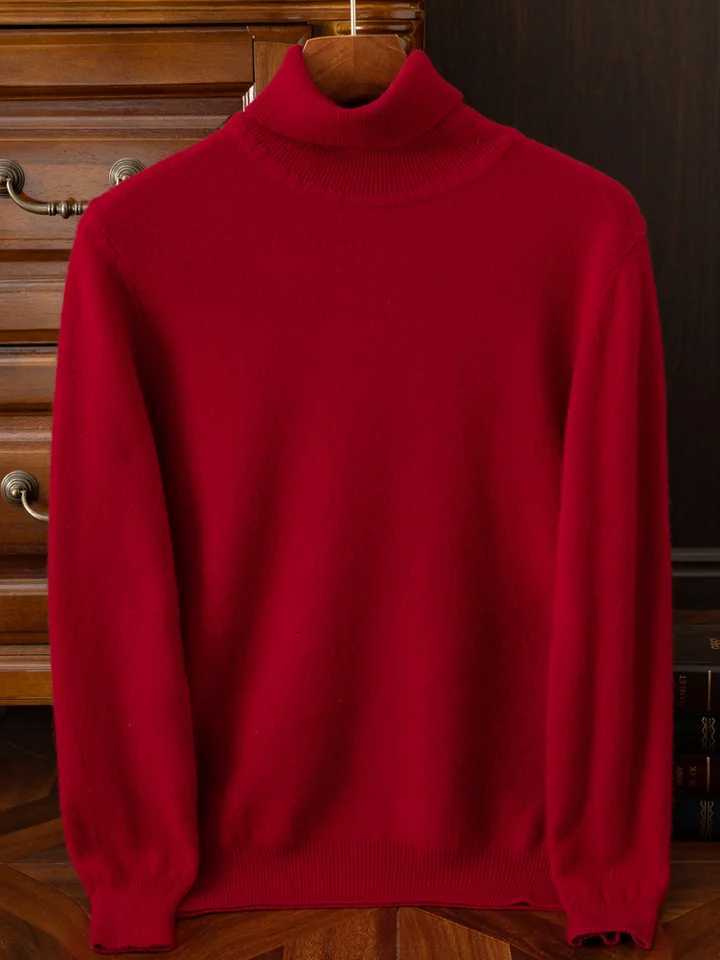 Autumn Winter Men Turtleneck Wool Pullover Basic Bottom Cashmere Sweater 100 Merino Wool Knitwear Soft Warm Lady Clothing TopXJ251022
