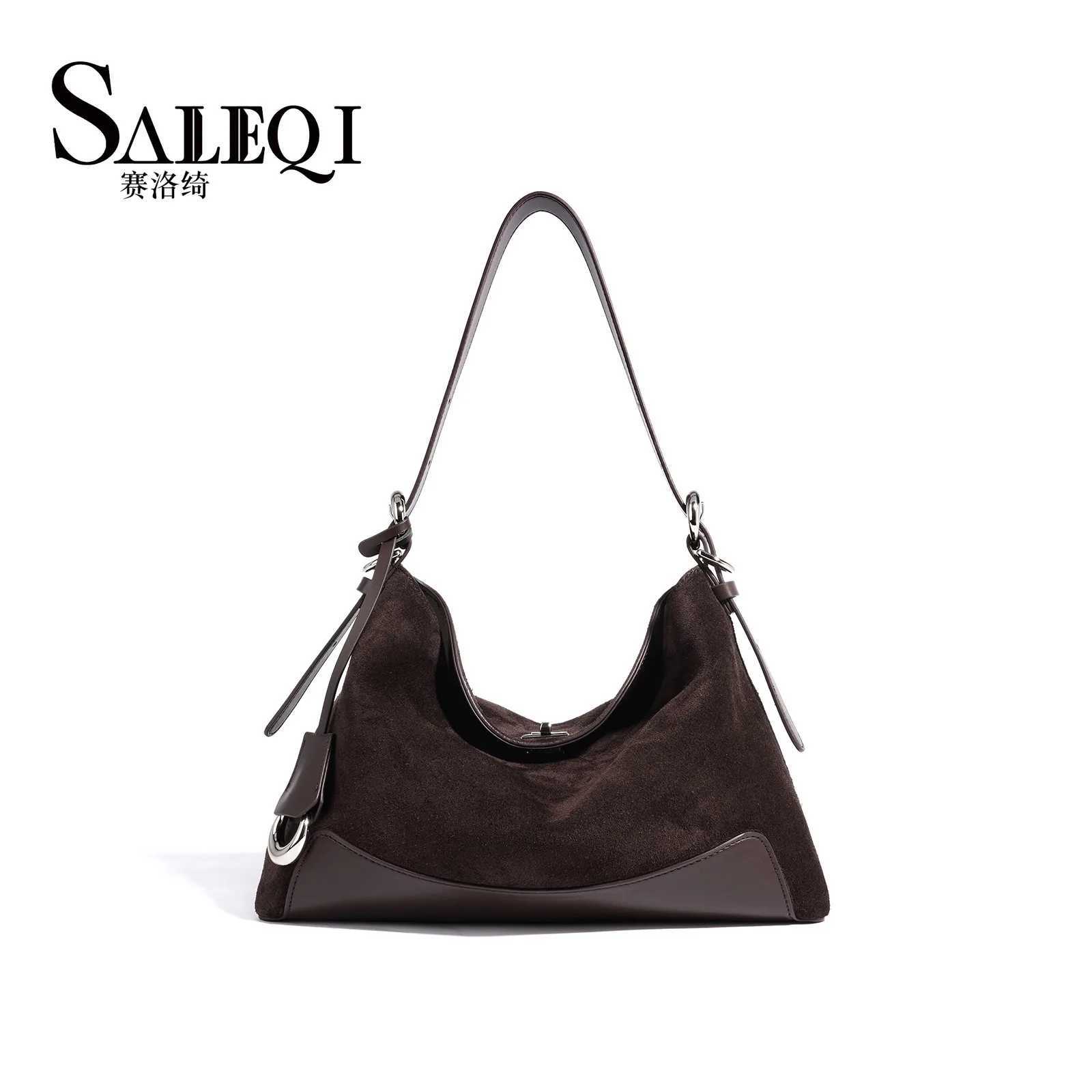Suede Leather Cmuter Wens Shoder Crossbody Bags Large Capacity Underarm Tote Bag Autumn Winter Fi Fem Handbag Y251022