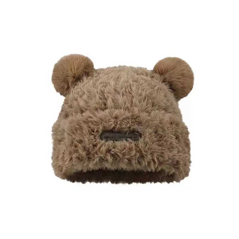Letter Bear Ears KnittedCute Woolen Hat Beanie Hat Cat Ears Beanie Allmatch Skull Lovely Cap WinterAutumn Cute Popular Hat J251022