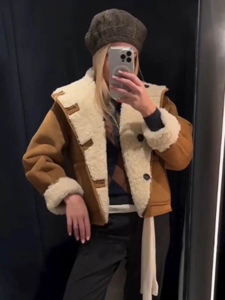 HH Female Autumn Casual Loose Reversible Coats Womens Fashion Long Sleeves Solid Stand Collar Pockets SingleBreasted Jackets 251021