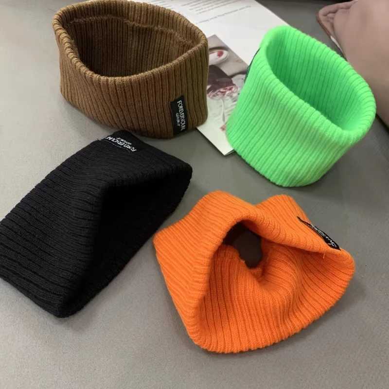 Women Winter Knitted Headband Solid Color Widebrimmed Headbands Street Style Elastic Sports Hair Bands Girls Hair Accessories V251022