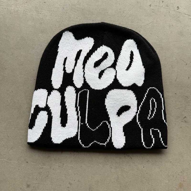 Alphabet Jacquard Knitted Hat for Men and Women Warm Knitted Hat Suitable for Outdoor Activities in Autumn and Winter Windproof J251022