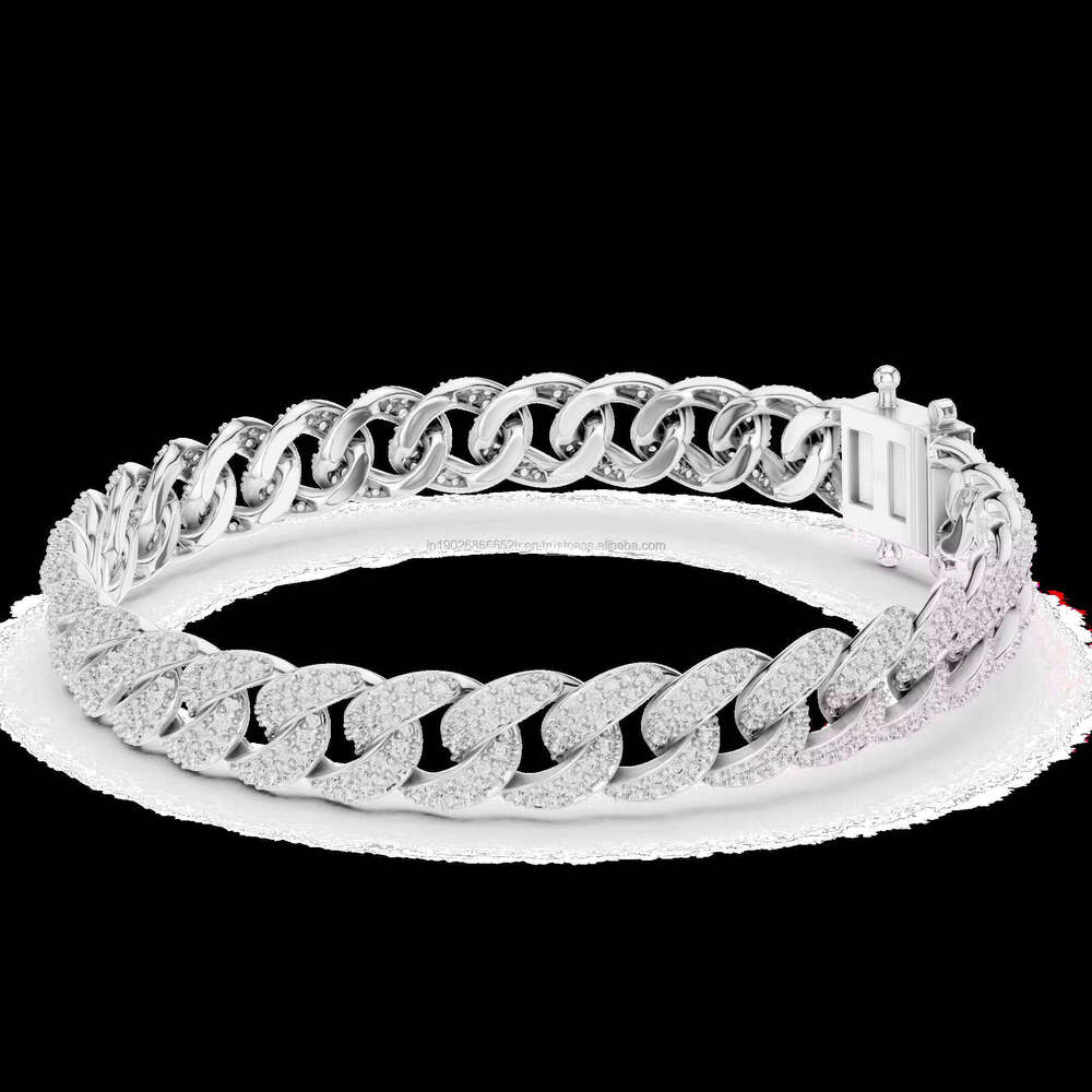 Premium Designer Sier with Unique Moissanite Bracelet