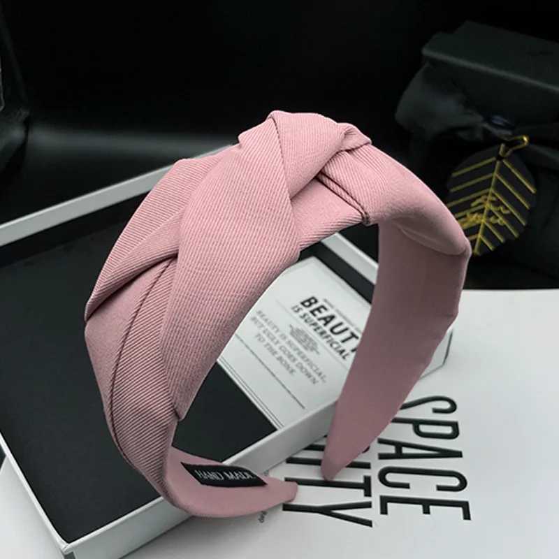 New Fashion Hair Hoop Hair Bands for Women Girls Pleated Wide Edge Solid Color Headbands Wide Hairband Hair Accessories Headwear V251022