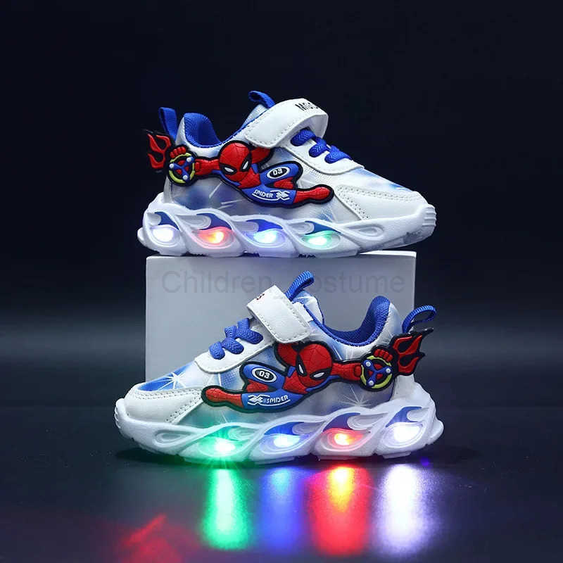 Disney New kids cartoon SpiderMan light cute Casual shoes soft sports shoes for gift EU size 2130 H251022