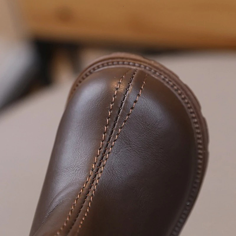 Autumn Winter Baby Shoe 13y Fashion Gril Anti Slip Soft Sole Walking Warm Boy Leather Boots Allmatch Girl Booties 251022