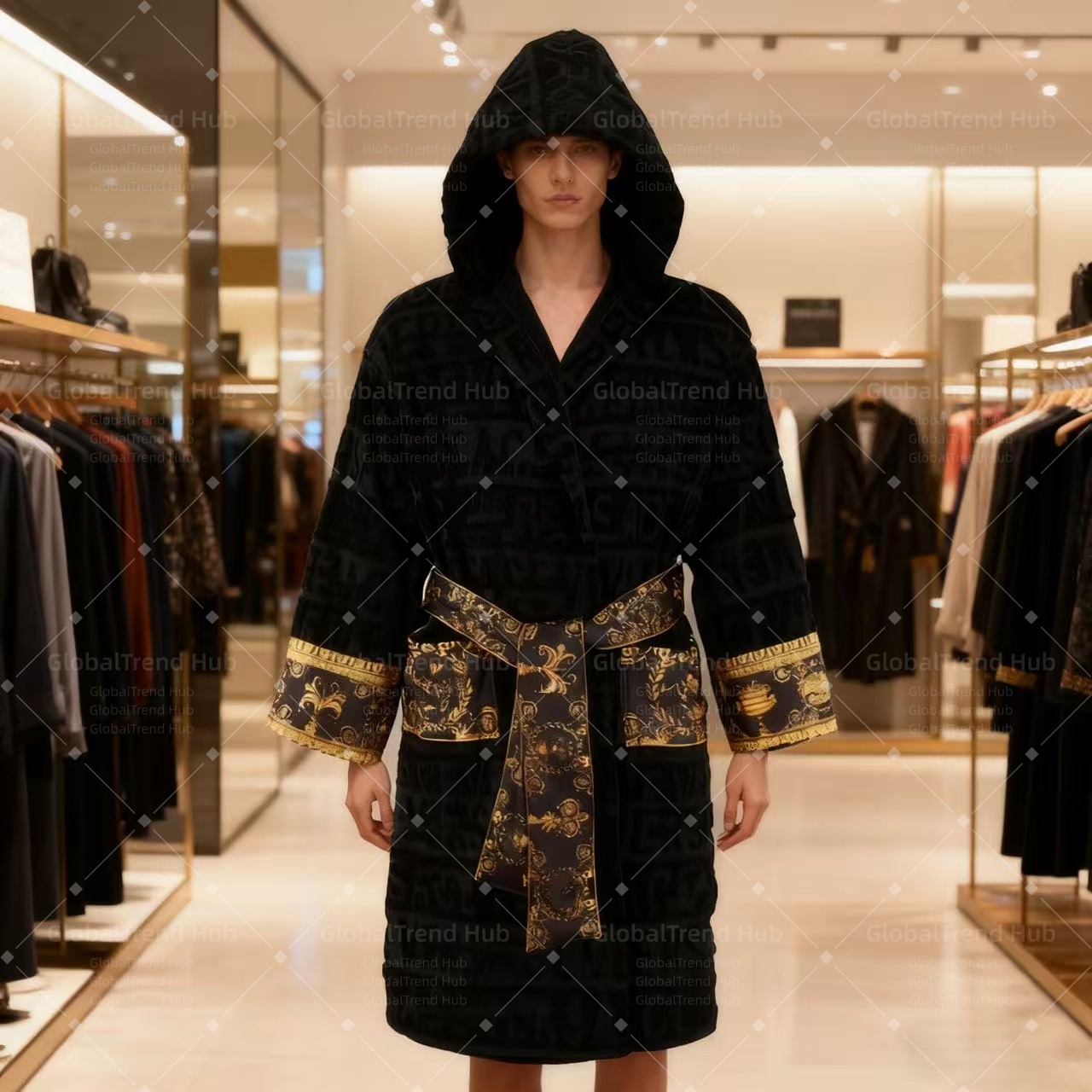 for men and women sleep unisex man cotton sleepwear night highquality bathrobe Brand designer robe breathable elegr SIZE 3XL