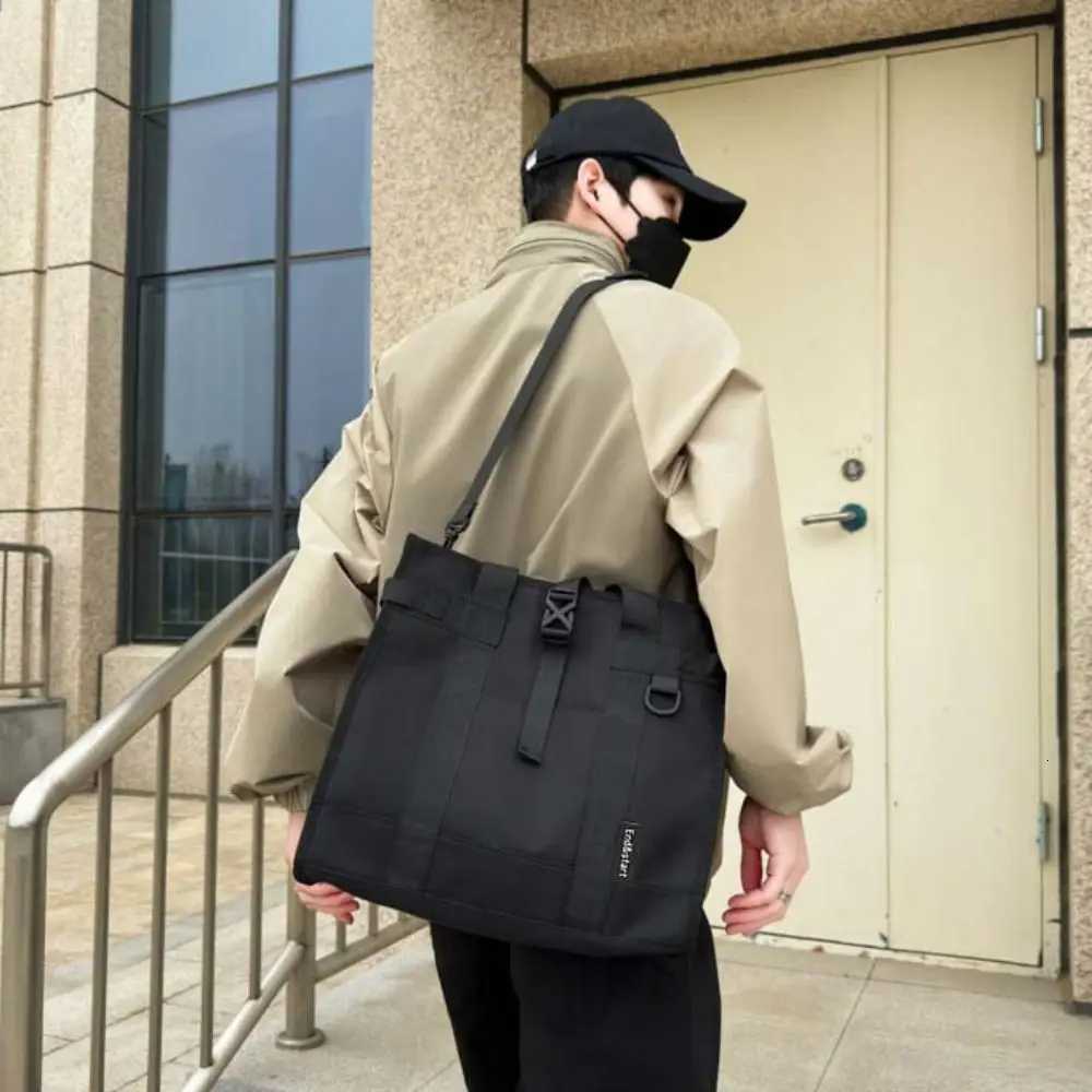 Stylish Large Capacity Oxford Briefcase Solid Color Multifunctional Men Handbag Portable Waterproof Shoulder Bag Work W251022