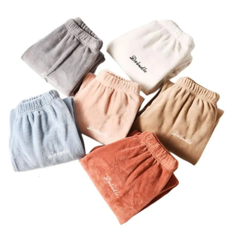 Women Velvet Pajama Set Fleecing Warm Loose Top And Elastic Waist Pants Home Casual Warm Woolen Suit Women Autumn Winter 251022