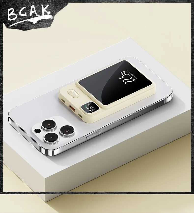 Real Capacity BCAK 20000mah 10000mah 225W Super Fast Magnetization Power Bank Wireless Charging Phone Mobile Power Gift J251114