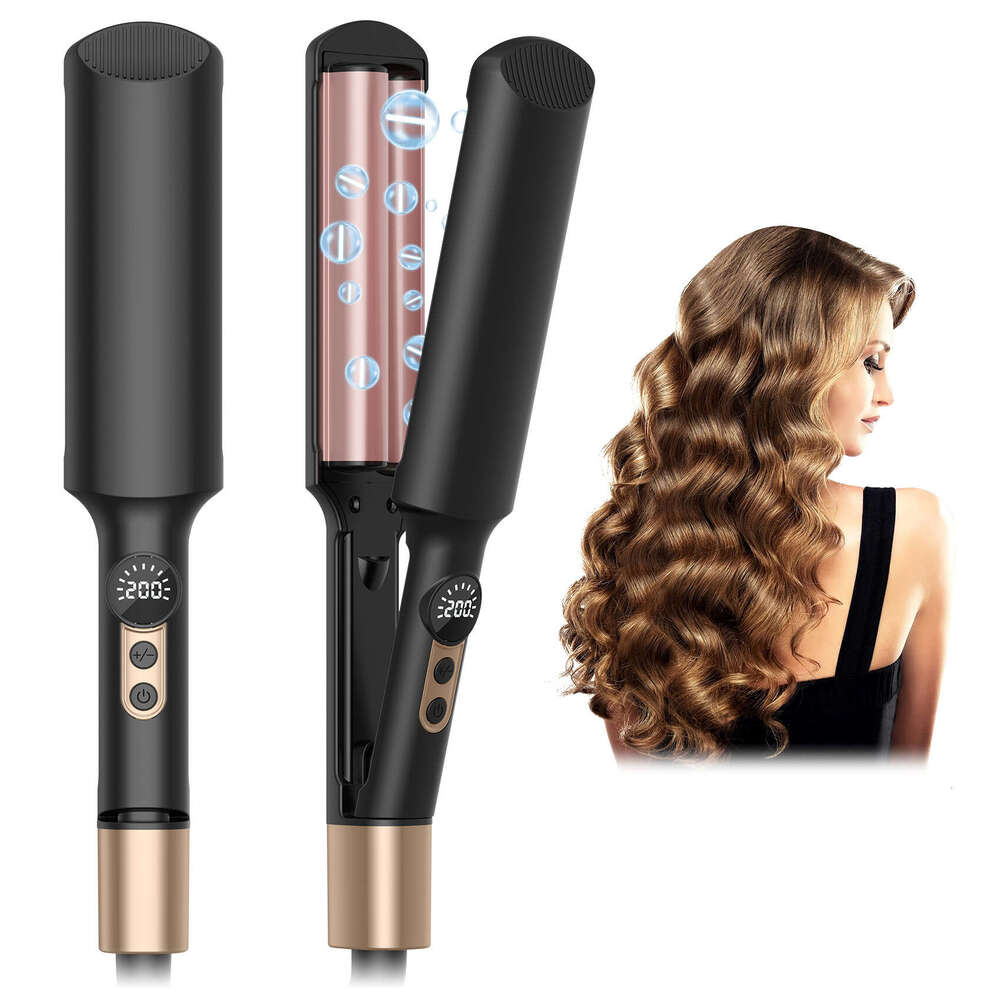 Famous Brand Designer Constant Temperature Digital Display Egg Roll Wave Hairstyle Narrow Version Net Red Travel Iron Household Straight Hair Curling