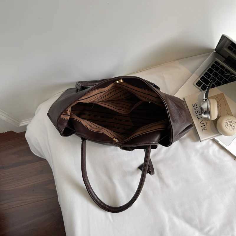 New Cmuter PU Leather Tote Bag for Wen Shoder Bags 2025 Designer Luxury Short Handle Brand Solid Color Handbags and Purses Y251022