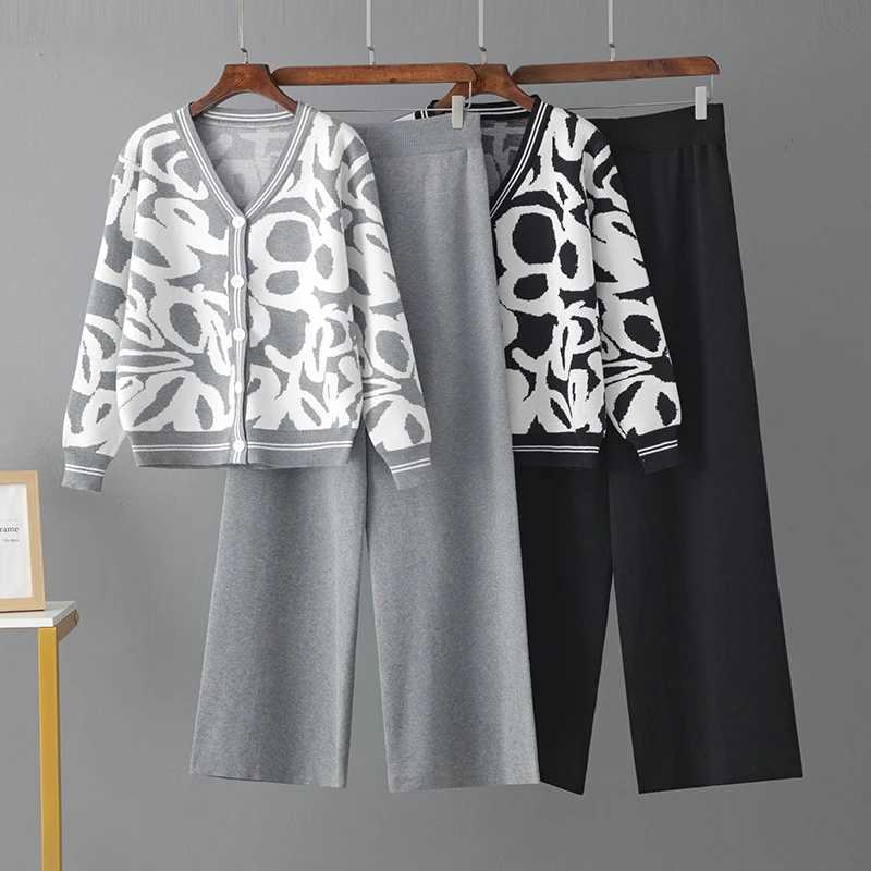 HLBCBG Casual Summer Tracksuit Women Two Piece Set Short Sleeve Knitted Two Piece Women Set Slit Wide Leg Pant Matching Sets ForT251022