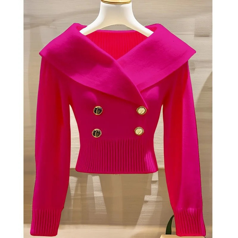 Sweater Womens Fashion Autumn LongSleeved Temperament Casual Knitwear Female Pullovers Sweater 251020