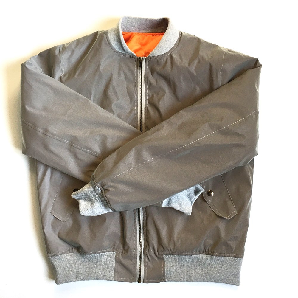 Men's Padded Reflective Flying Jacket Winter Cross-border High Street Fashion Baseball Uniform Coat Plus Size Casual Zipper Pocket Style Short Ja