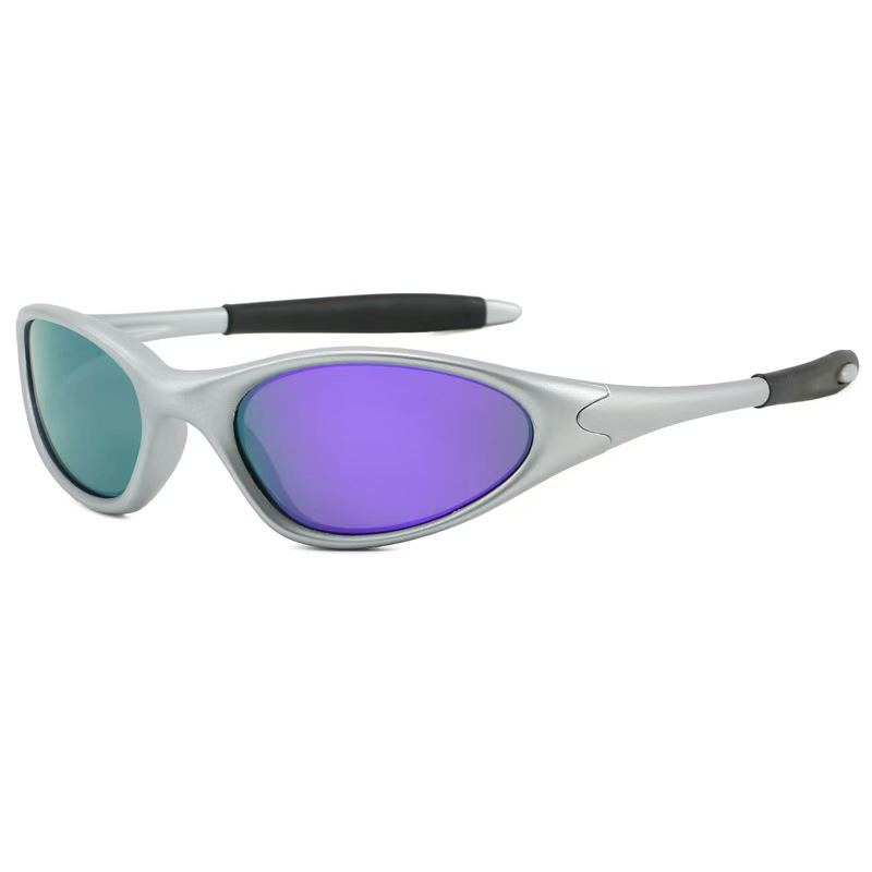 2025 New Style European & American Cross-Border Sunglasses, Men's & Women's Retro Oval Frame Outdoor Cycling Goggles Sunglasses