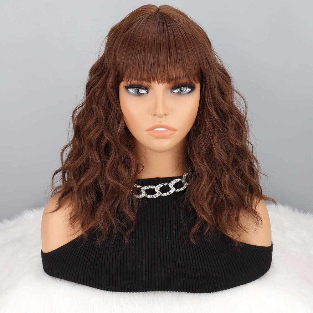 Water Ripple Black Gradient Gold Synthetic Full Wig Hot Sale