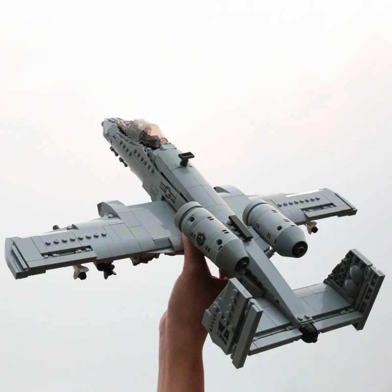 US Military A10 Fighter Building Blocks Arms Vehicle Model New Type Armored Thunderbolt II Plane Bricks Boys Toys J251022