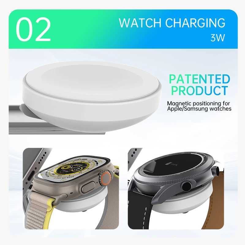 QI2 3 in 1 Magnetic Wireless Chargers For iPhone 16 15 14 13 12 Fast Charging Station For Watch Airpods 2 3 4 stand J251114