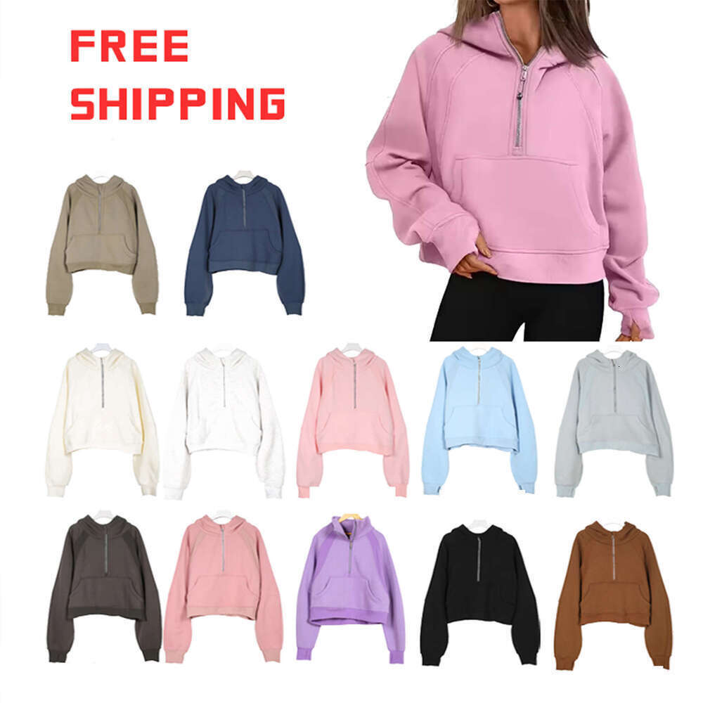 Cozy Yoga Scuba Luluity Lemonism jacket Half Zip Hoodie yoga Designer Sweater Luluity Lemonism Workout designer Sport Coat Luluity Lemonism sets Sweatshirt gym set