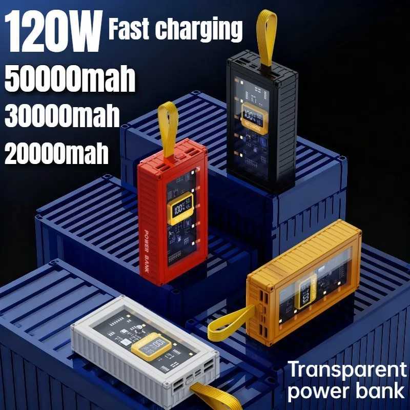 50000mAh Power Bank 120W PD20W Super Fast Charge Portable Charger for IPhone Powerbank External Battery Powerbank J251114