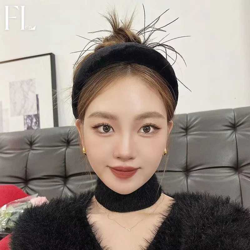 Plush Temperament Hairband Women Korean Makeup Wash Face Headband Solid Broken Hair Band Girls Hair Accessories V251022