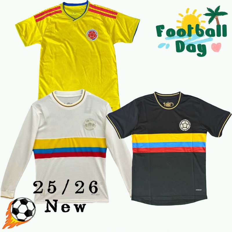2025 2026 Colombia Soccer Jerseys 100th Anniversary Edition Copa LUIS DIAZ FALCAO JAMES Home Cup Colombia Football Shirt CUADRADO Men Kit Colombia