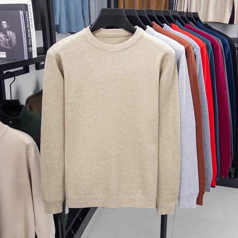 2025 New Mens Casual Sweater Round Neck Long SLeeve Knitted Sweater Pattern Fashion Versatile TopXJ251022