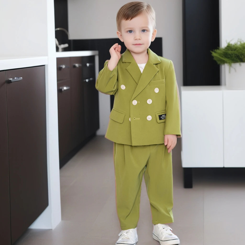 Suit for Boys Fall Casual Children School Uniform Outfits Handsome Kids Host Performance Costume 8 10 Y Boy Birthday Blazers Set 251021
