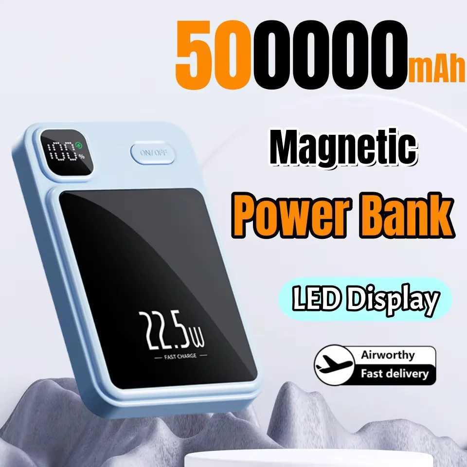 500000mAh Magnetic Power Bank 225W Fast Charging Portable External Battery Wireless PowerBank For iPhone J251114
