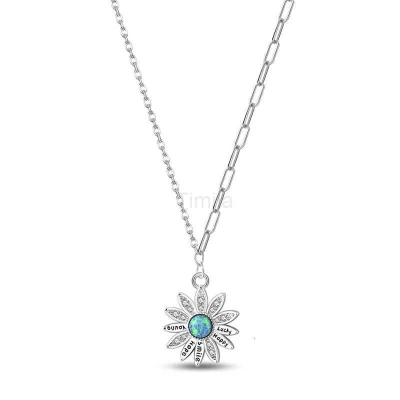 Sunflower Necklace 925 Sterling Silver Classic Simple Adjustable Necklace for Women Girl Fashion Jewelry Gifts U251022