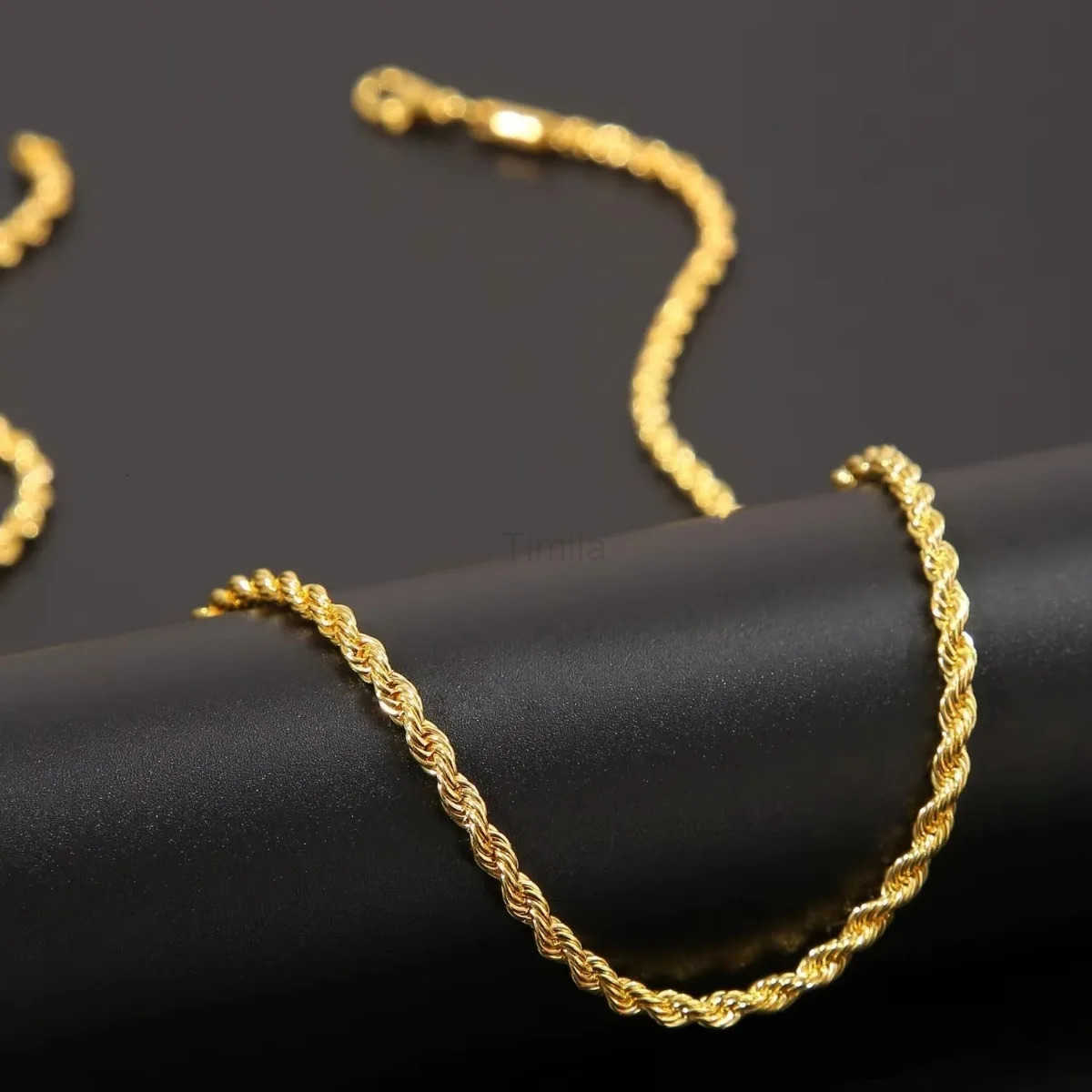 Twist Chain Necklace Twist Shape Stainless Steel Golden and Silvery Hip Hop Style Rope Chain Womens Fashion Simple New Jewelry U251022