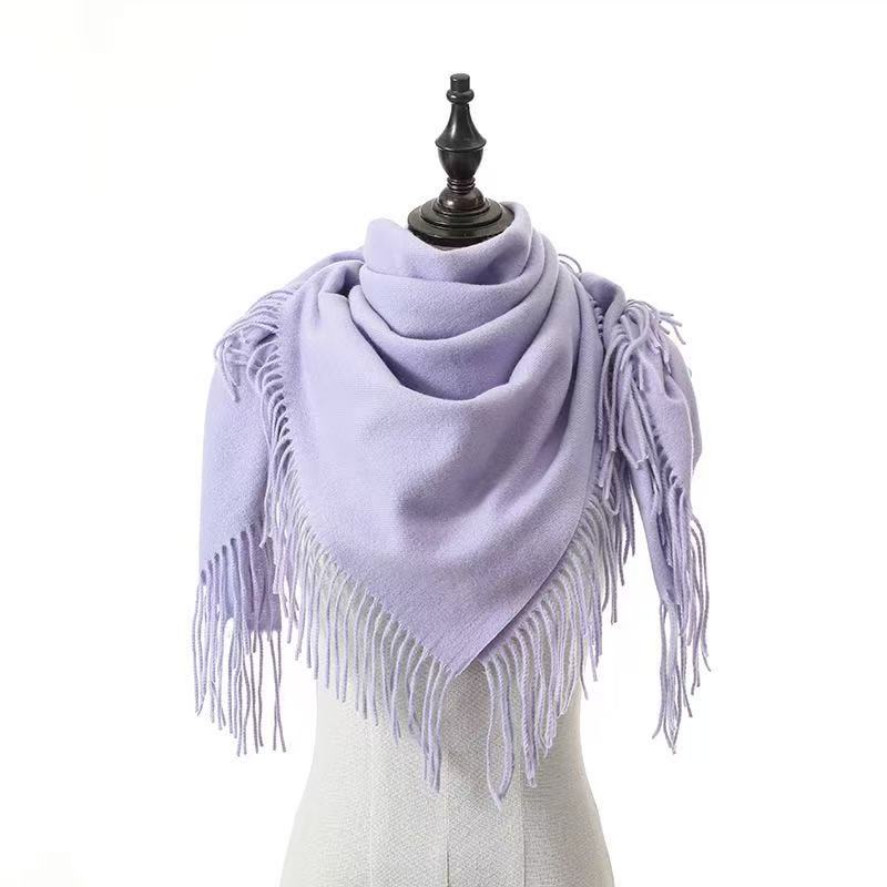 T2127 cashmere scarf women autumn and winter solid color ladies neck scarf
