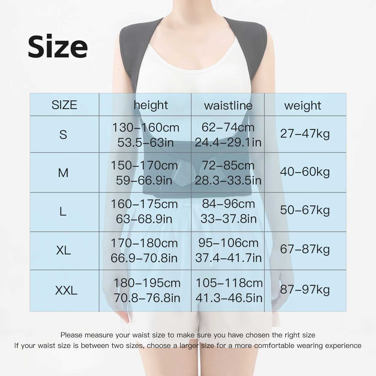 Posture Back Brace Adjustable Back Support Strap to Prevent Spinal Distortion and Hunchback Suitable for Men and Women D2510221