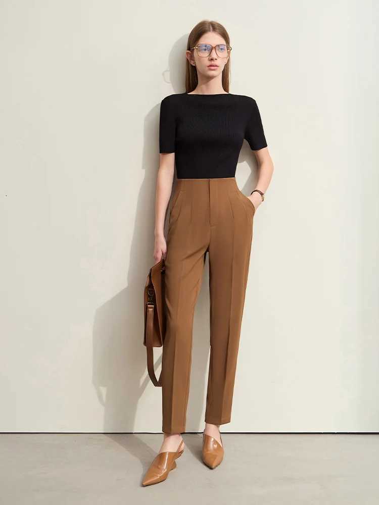 Amii Minimalism Women Casual Pants 2025 Autumn New Commuter Career Solid Pockets Midwaist Straight Trousers Female 12412004T251022