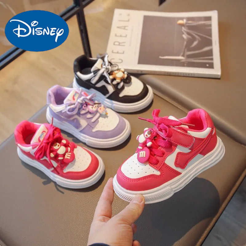 Disney Children Sneakers Lace Up Breathable Lightweight Sneakers Hook and Loop Causal Sports Shoes Soft Flat Bottom Nonslip Sneakers H251022
