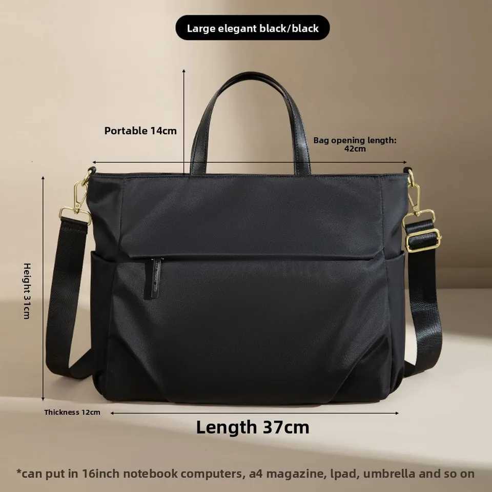 2025 New Laptop Bag For Women One Shoulder Portable Large Capacity Briefcase One Shoulder Crossbody Tote 156inch Inner Bag W251022