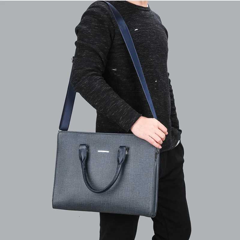 Designer Briefcase Bag For Men Executive Laptop Leather Handbag Shoulder Business Male Messenger Crossbody Square Bag Suitcase W251022